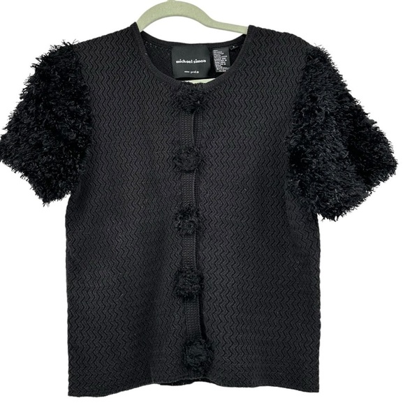 Vintage Michael Simon New York Sweater Size Small Cozy Knit Black - Picture 1 of 5